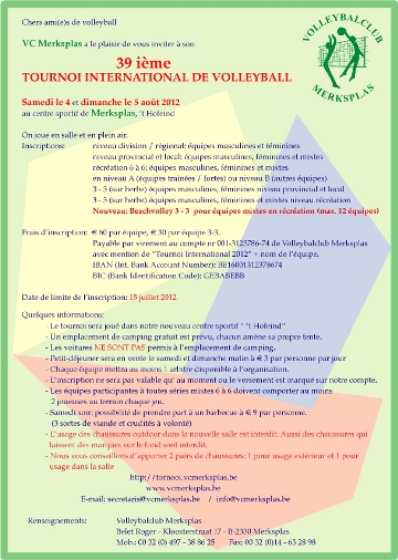 Information Tournoi de volleyball 2012 - PDF